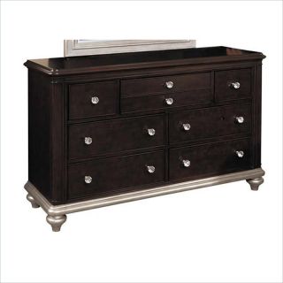 Samuel Lawrence Furniture Girls Glam Drawer Dresser in Black Cherry   8688 410