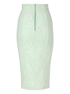 Jane Norman Lace overlay pencil skirt Mint