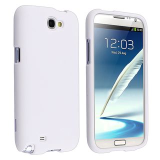 BasAcc White Rubber Coated Case for Samsung Galaxy Note II N7100 BasAcc Cases & Holders