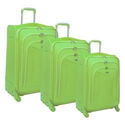 Olympia Luxe 3 Piece Luggage Set Apple Green Olympia 26" 27" Uprights
