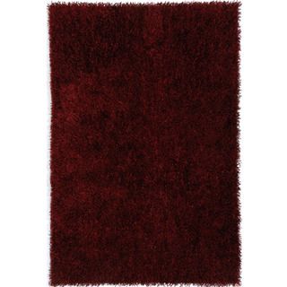 Hand tufted Red Shag Polyester Rug (7'6 x 9'6) JRCPL 7x9   10x14 Rugs