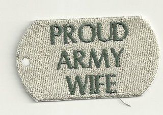 Proud Army Wife, Dog Tag Patch 