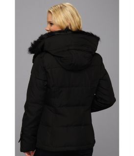 Calvin Klein Hooded Puffer Parka W Faux Fur Trim Cw319957 Black