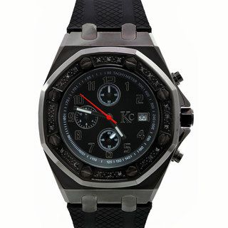 Techno Com by KC Black Diamond accented Sport Watch Techno Com by KC Men's More Brands Watches