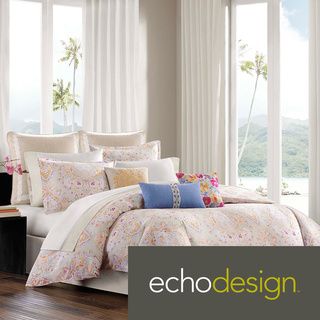 Echo Laila 4 piece Cotton Comforter Set with Optional Euro Sham Sold Separately Echo Comforter Sets