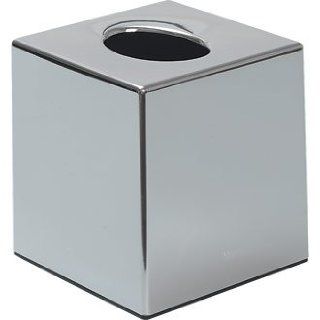 Chrome Coloured Cube Tissue Holder/Box   Suitable for Hotels and Guest Houses. Very easy to put in replacement tissues when the time comes   Chrome Tissue Box Cover