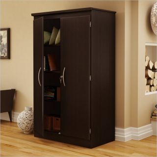 South Shore Park 2 Door Storage Cabinet in Chocolate Finish   7259970