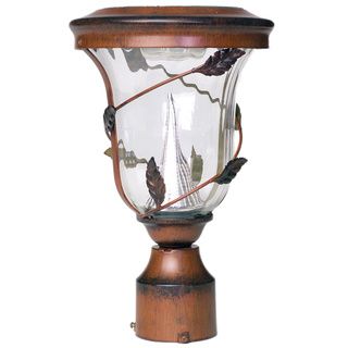 Gama Sonic GS 113F Solar Light with 6 Bright White LEDs, 3 Inch Fitter for Post Mount, Antique Bronze Finish Solar Lights