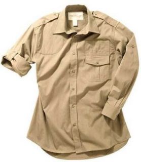 Boyt SA200 Long Sleeve Shell Loop Safari Shirt RH Khaki (Medium) Clothing