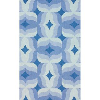 nuLOOM Handmade Modern Abstract Blue Wool Rug (6' x 9') Nuloom 5x8   6x9 Rugs