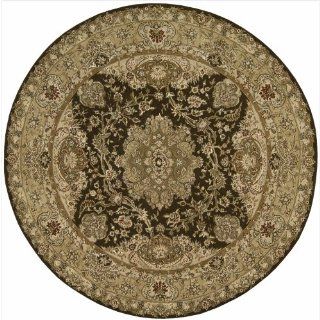 Nourison 2000 2028 Round Rug, Chocolate, 8.0 Feet by 8.0 Feet   Hand Tufted Rugs