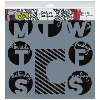 Crafter's Workshop Templates 12"X12" Weekly Circles Crafters Workshop Templates & Stencils