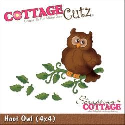 CottageCutz Die 4"X4" Hoot Owl Cutting & Embossing Dies