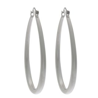 NEXTE Jewelry Silvertone Teardrop Hoop Earrings NEXTE Jewelry Fashion Earrings