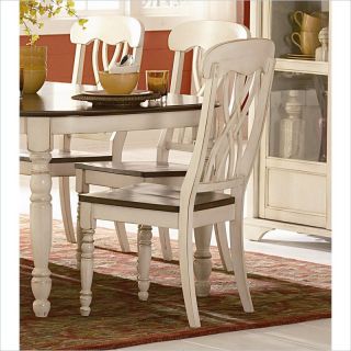 Homelegance Ohana Dining Side Chair in White/Cherry (Set of 2)   1393WS