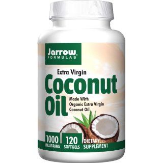 Jarrow Formulas Coconut Oil 100% Organic, Extra Virgin, 1000 mg, 120 Count Health & Personal Care