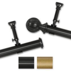 End Cap/ Ball Single 28 to 50 inch Adjustable Curtain Rod Set Curtain Hardware