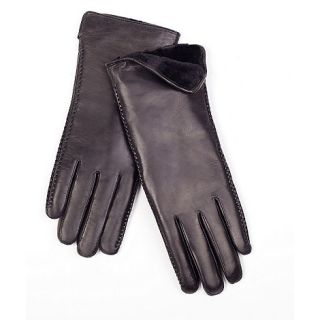 Just Sheepskin Black sheepskin lined leather gloves