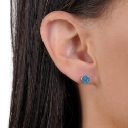Tressa Sterling Silver Genuine Turquoise Peace Sign Stud Earrings Tressa Gemstone Earrings