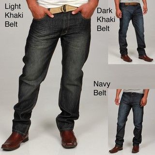 Paper Denim & Cloth Men's Belted Straight Leg Jeans Paper Denim & Cloth Jeans & Denim