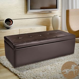 Christopher Knight Home Abigail Brown Leather Storage Ottoman Christopher Knight Home Ottomans