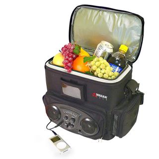 Car Sport Fridge with 10 liter Capacity and AM/FM Radio Wagan Auto Interior Accessories