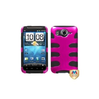 MYBAT Metallic Hot Pink/ Black Fishbone Case for HTC Inspire 4G Eforcity Cases & Holders