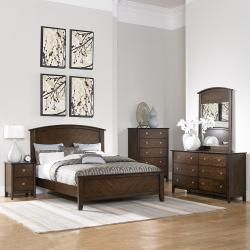 Nurmes Warm Cherry Queen size Transitional 5 piece Bedroom Set Bedroom Sets