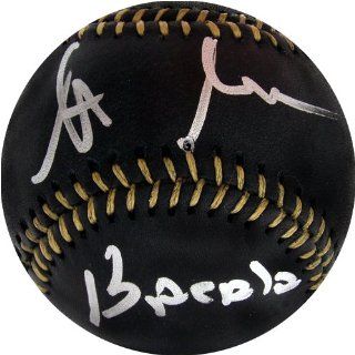 Steve Schirripa Black Leather Baseball  Sports Related Collectibles  Sports & Outdoors