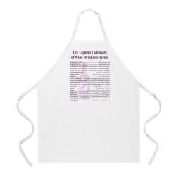 Attitude Aprons 'Wine Drinker's Terms' White Apron Attitude Aprons Kitchen Aprons