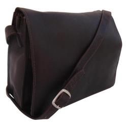 Piel Leather Large Handbag With Organizer 9033 Chocolate Leather Piel Leather Leather Bags