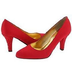 J. Rene&#233; Bridget Red Satin Pumps/Heels   Size J. Rene Heels