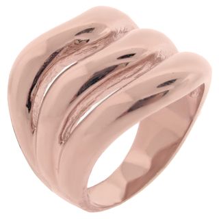 Rose Ion plated Stainless Steel Open Row Ring Stainless Steel Rings