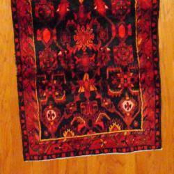 Persian Hand knotted Hamadan Navy/ Red Wool Rug (3'10 x 16'6) Runner Rugs