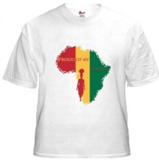 Unisex Africa White T Shirt   Proud Of My Heritage   Available in XL X Large and 4X only (4X) Clothing