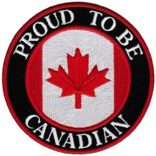 Proud To Be Canadian Embroidered Patch Canada Maple Leaf Flag Iron On Biker Emblem Clothing