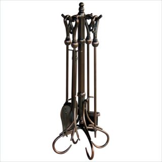 Uniflame 5 Piece Venetian Bronze Fireset   F 1657