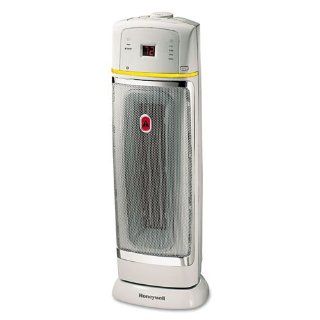 1500W Oscillating Ceramic Heater, 9 3/8 x 9 1/2 x 22 3/4, Chrome/Gray, Sold as 1 Each Home & Kitchen