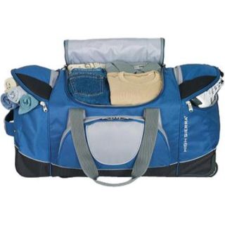 High Sierra 30in Wheeled Duffel with Backpack Straps Blue Yonder/Tungsten/Black High Sierra Rolling Duffels