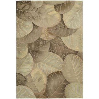Hand Tufted Tropical Brown Green Rug Nourison 3x5   4x6 Rugs