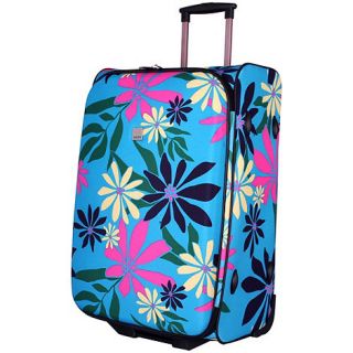 Tripp Turq/pink express sunshine flower medium suitcase