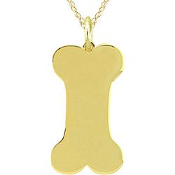 10k Gold Designer Dog Bone Necklace Gold Necklaces