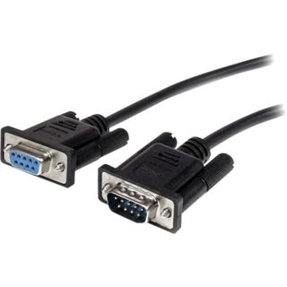 StarTech 2m Black Straight Through DB9 RS232 Serial Cable   M/F Startech Cables & Tools