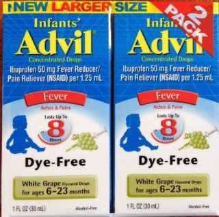 Infants' Advil Pain and Fever White Grape Flavored Concentrated Drops 1 Fl. Oz (Pack of 2) Health & Personal Care