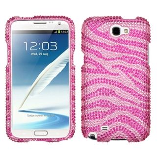 MYBAT Zebra Pink Diamante Protector Case for Samsung Galaxy Note II MyBat Cases & Holders