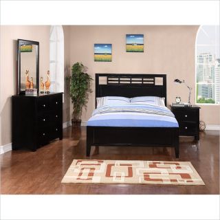 Poundex 4 Piece Youth Bedroom Set in Black   Y90840X