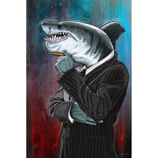 Maxwell Dickson 'Business Shark' Canvas Art Print Maxwell Dickson Canvas