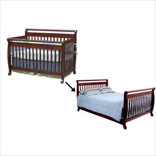 DaVinci Emily 4 in 1 Convertible Crib w/ Full/Twin Size Bed Rail Set in Cherry   M4791C M4799C PKG