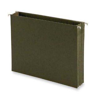 Smead Hanging Pocket File Folders with Full Height Gusset, Letter, Green, 10 per Box 
