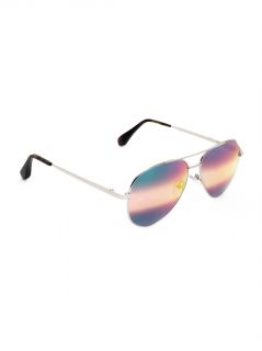 Rainbow mirror aviator style sunglasses  Cutler and Gross  M